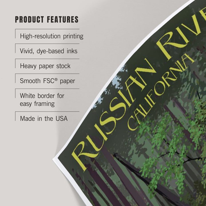 Russian River, California, Blue Heron, Art & Giclee Prints Art Lantern Press 