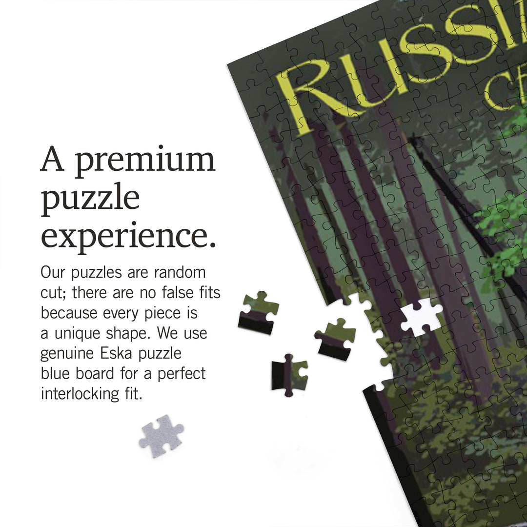 Russian River, California, Blue Heron, Jigsaw Puzzle Puzzle Lantern Press 