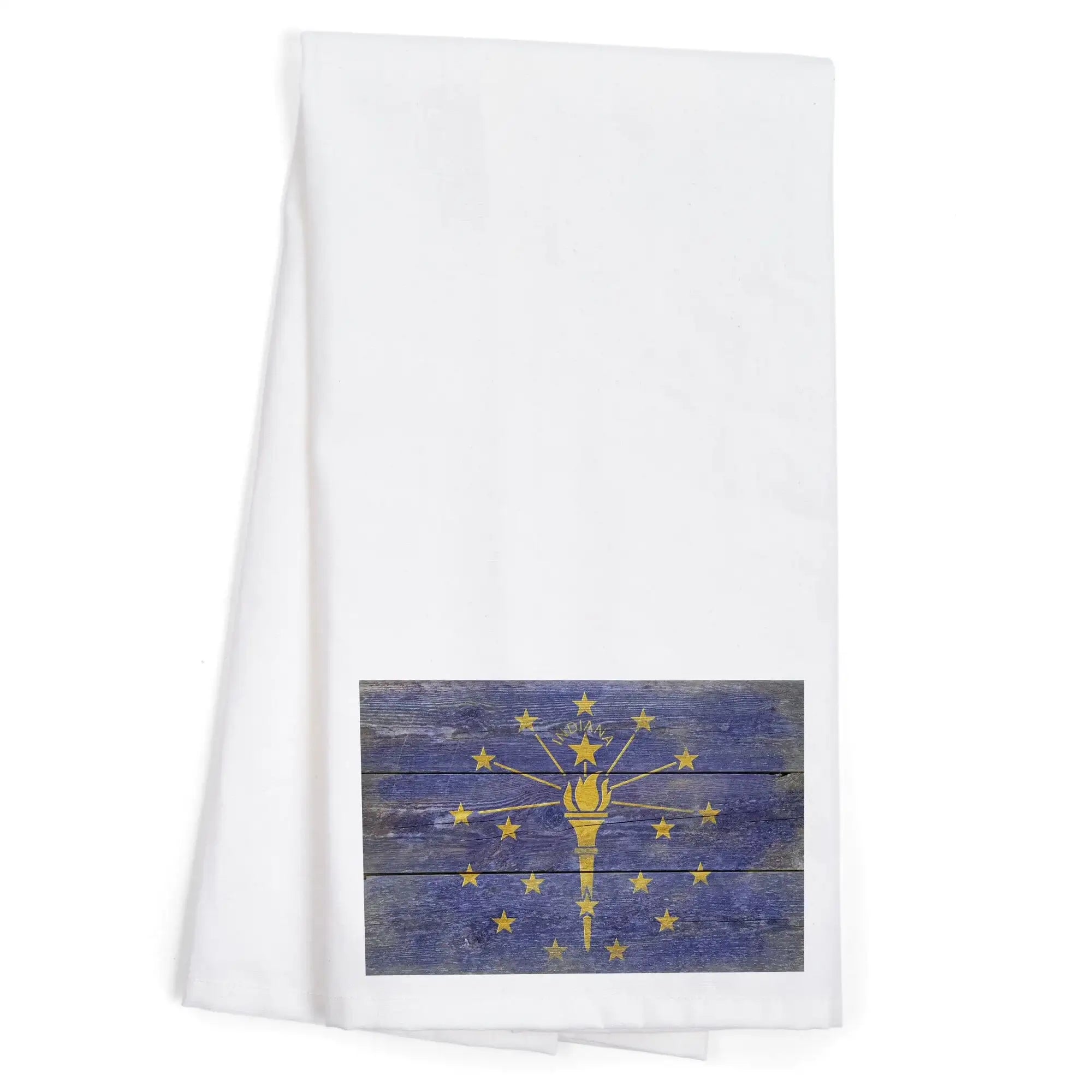 Lantern Press Indiana State Flag Kitchen Tea Towel - Thumbnail 5