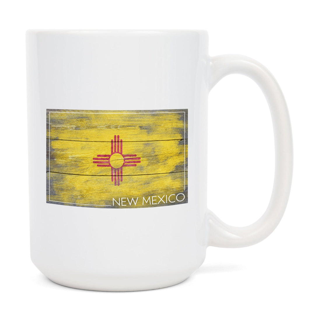 Rustic New Mexico State Flag, Lantern Press Artwork, Ceramic Mug Mugs Lantern Press 