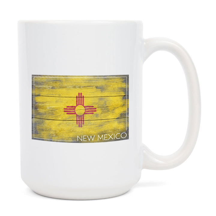 Rustic New Mexico State Flag, Lantern Press Artwork, Ceramic Mug Mugs Lantern Press 