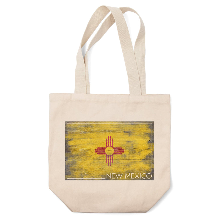 Rustic New Mexico State Flag, Lantern Press Artwork, Tote Bag Totes Lantern Press 
