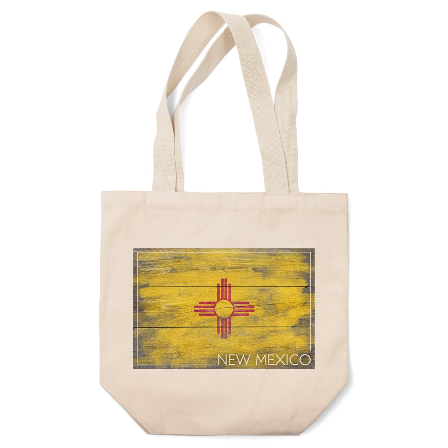 Rustic New Mexico State Flag, Tote Bag Totes Lantern Press 
