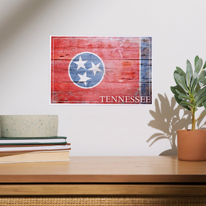 Rustic Tennessee State Flag, Art & Giclee Prints Art Lantern Press 