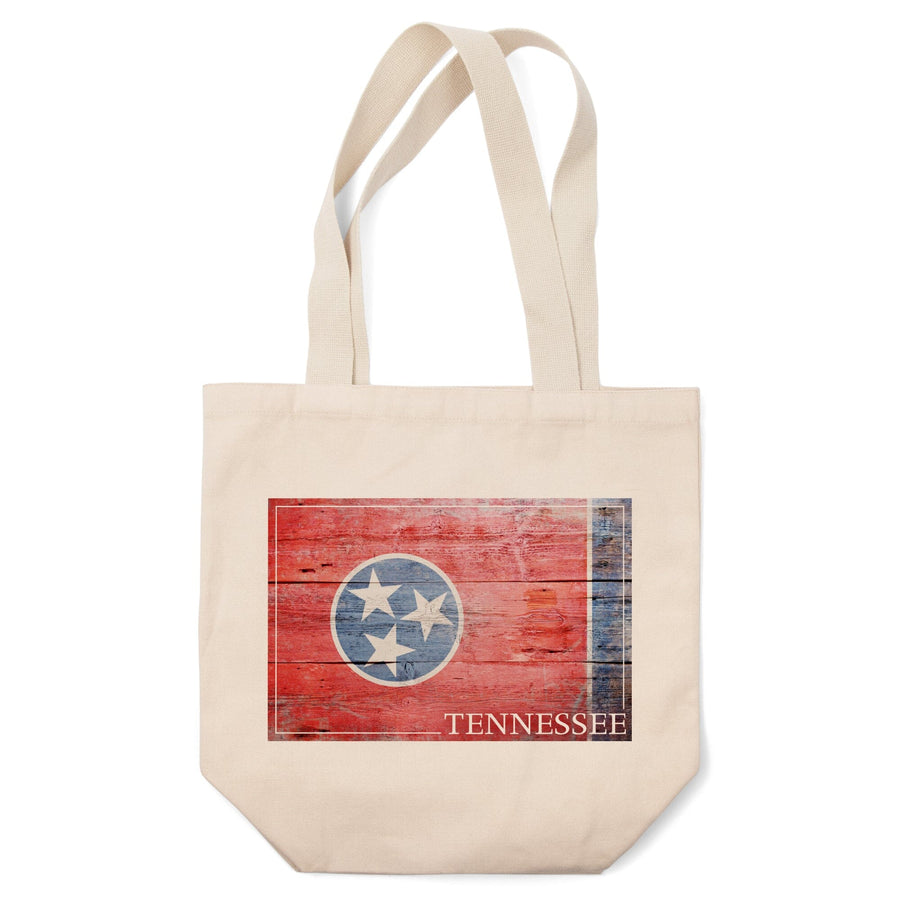 Rustic Tennessee State Flag, Tote Bag Totes Lantern Press 