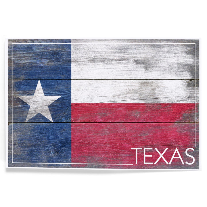 Rustic Texas State Flag, Art & Giclee Prints Art Lantern Press 
