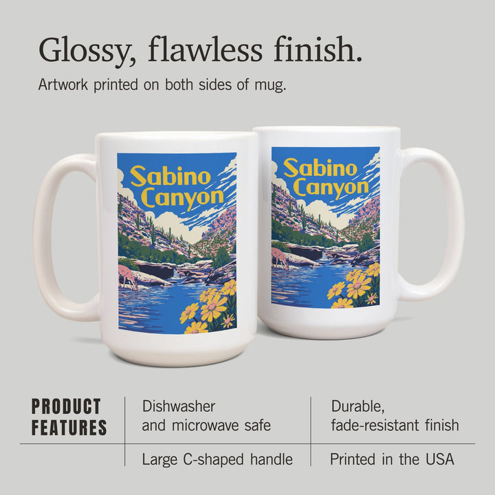 Sabino Canyon, Arizona, Explorer Series, Ceramic Mug Mugs Lantern Press 