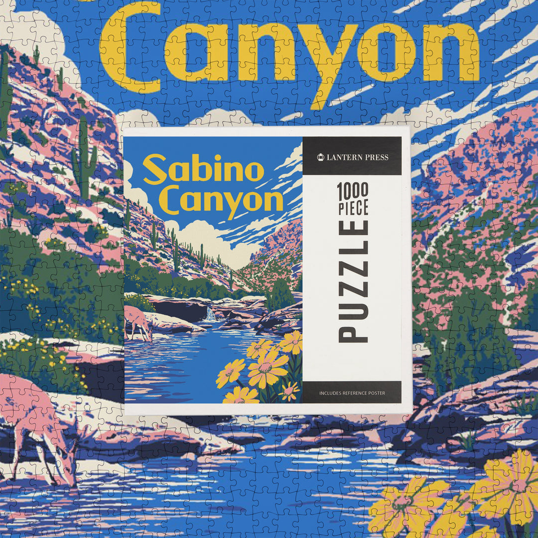 Sabino Canyon, Arizona, Explorer Series, Jigsaw Puzzle Puzzle Lantern Press 