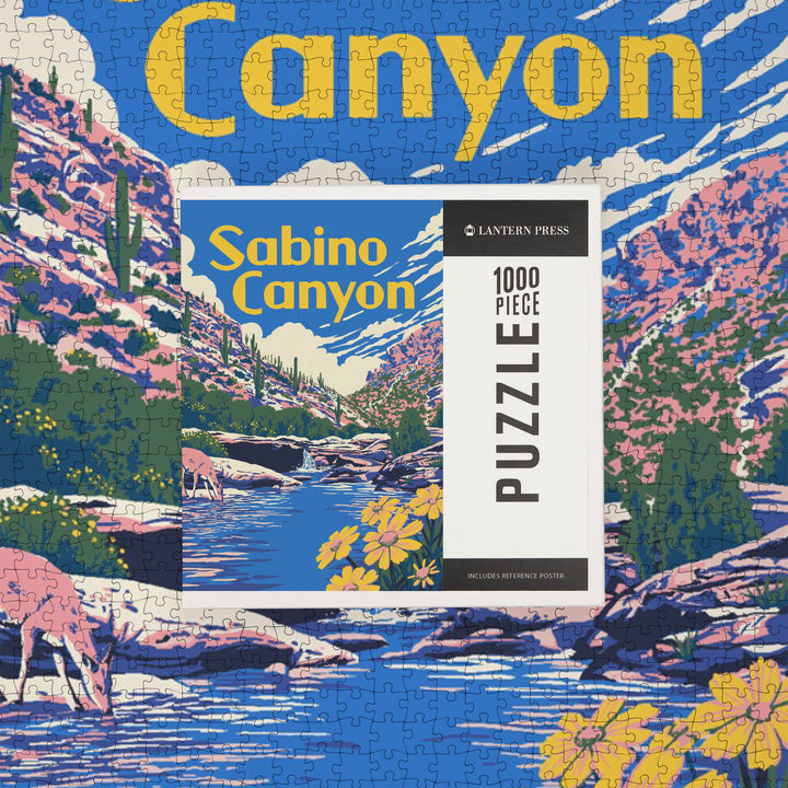 Sabino Canyon, Arizona, Explorer Series, Jigsaw Puzzle Puzzle Lantern Press 