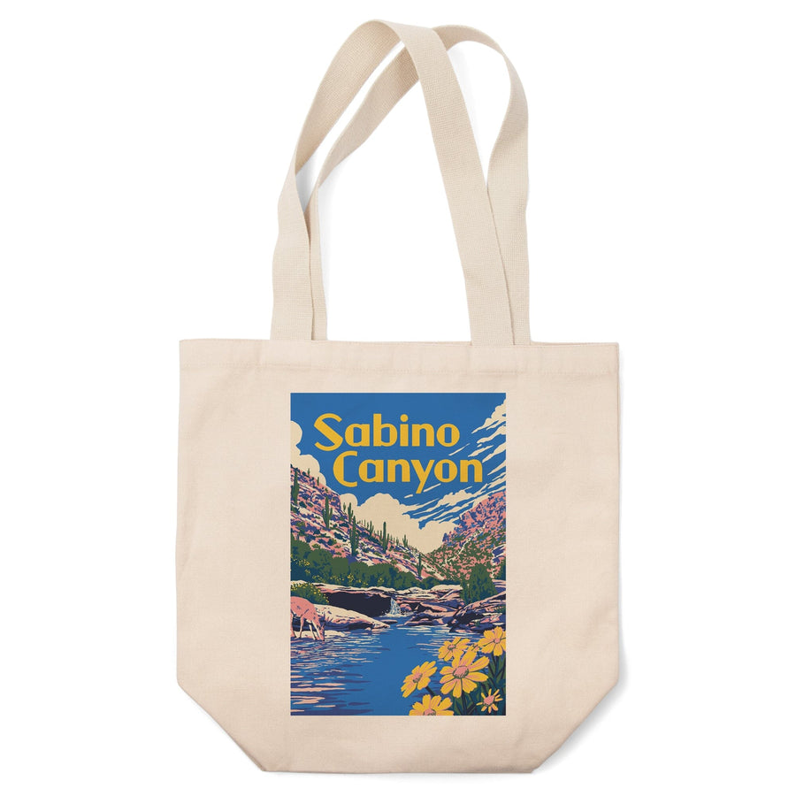 Sabino Canyon, Arizona, Explorer Series, Lantern Press Artwork, Tote Bag Totes Lantern Press 