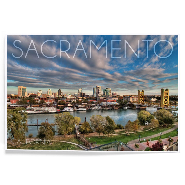Sacramento, California, Downtown, Art & Giclee Prints Art Lantern Press 