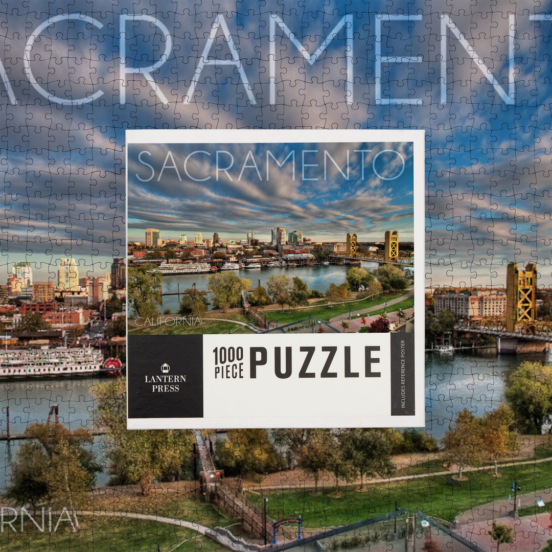 Sacramento, California, Downtown, Jigsaw Puzzle Puzzle Lantern Press 