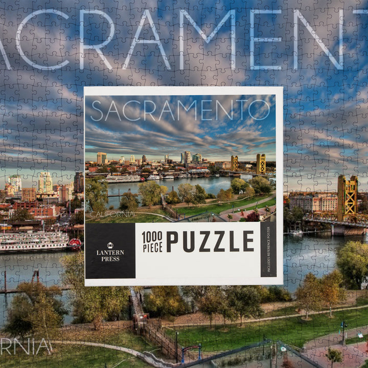Sacramento, California, Downtown, Jigsaw Puzzle Puzzle Lantern Press 