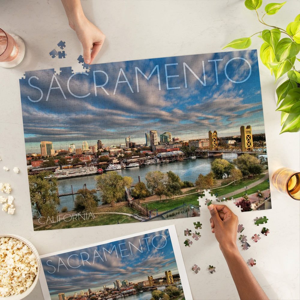Sacramento, California, Downtown, Jigsaw Puzzle Puzzle Lantern Press 