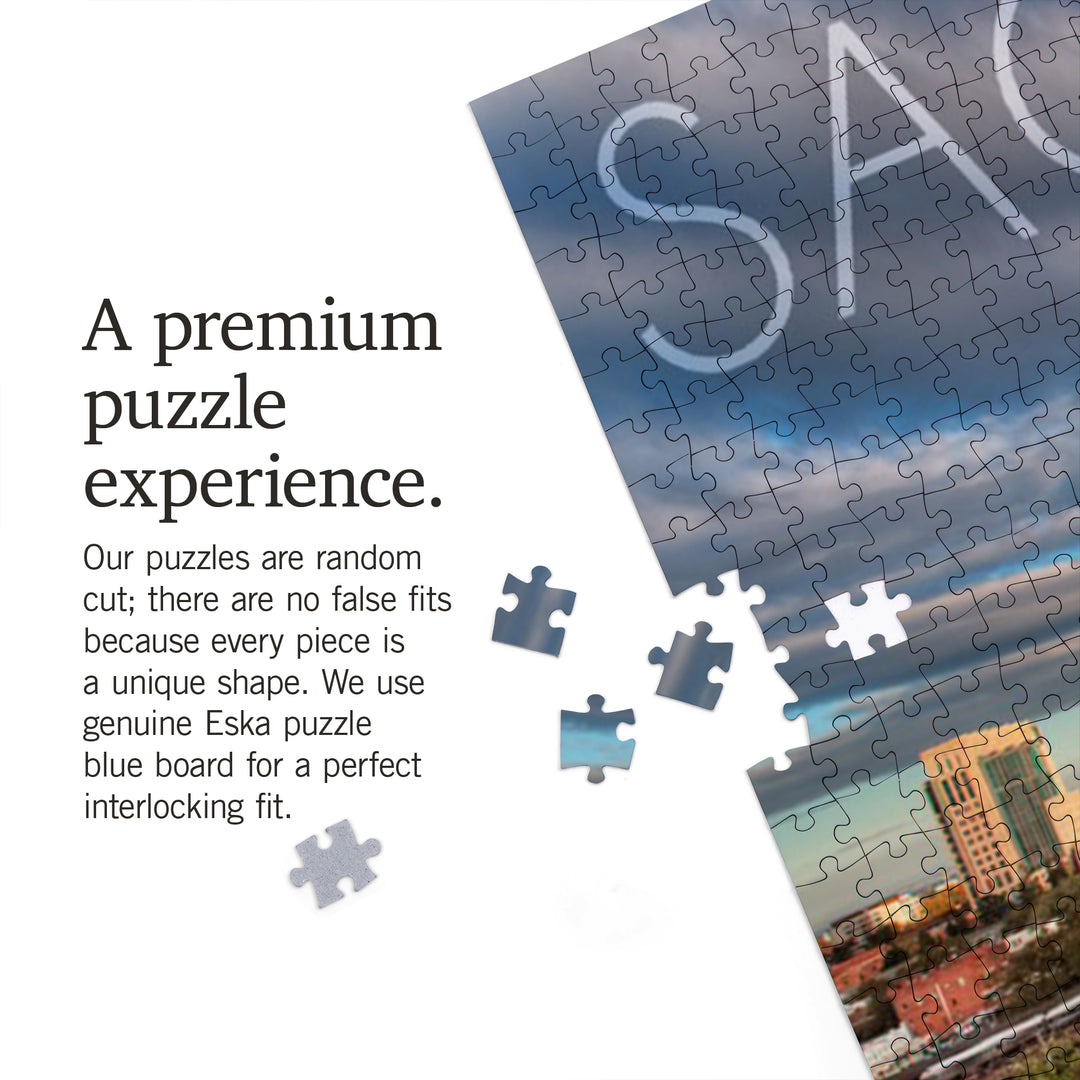 Sacramento, California, Downtown, Jigsaw Puzzle Puzzle Lantern Press 