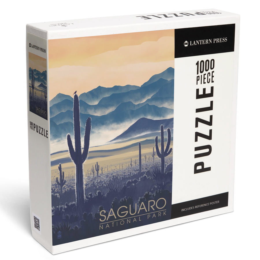 Saguaro National Park, Arizona, Desert Landscape, Jigsaw Puzzle Puzzle Lantern Press 