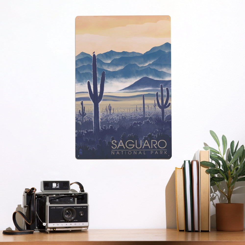 Saguaro National Park, Arizona, Desert Landscape, Metal Signs Metal Lantern Press 