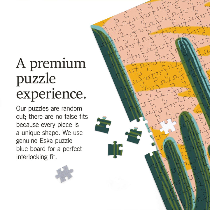 Saguaro National Park, Arizona, Explorer Series, Saguaro, Jigsaw Puzzle Puzzle Lantern Press 