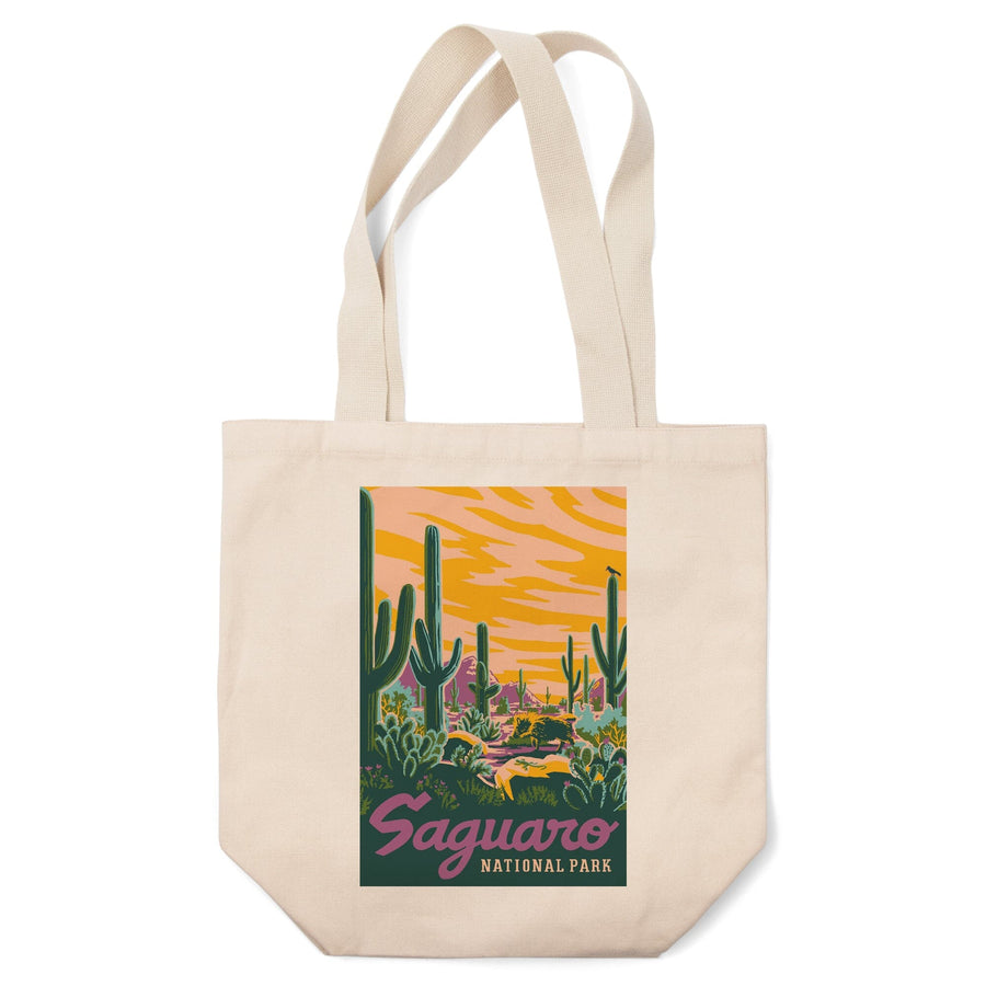 Saguaro National Park, Arizona, Explorer Series, Saguaro, Tote Bag Totes Lantern Press 