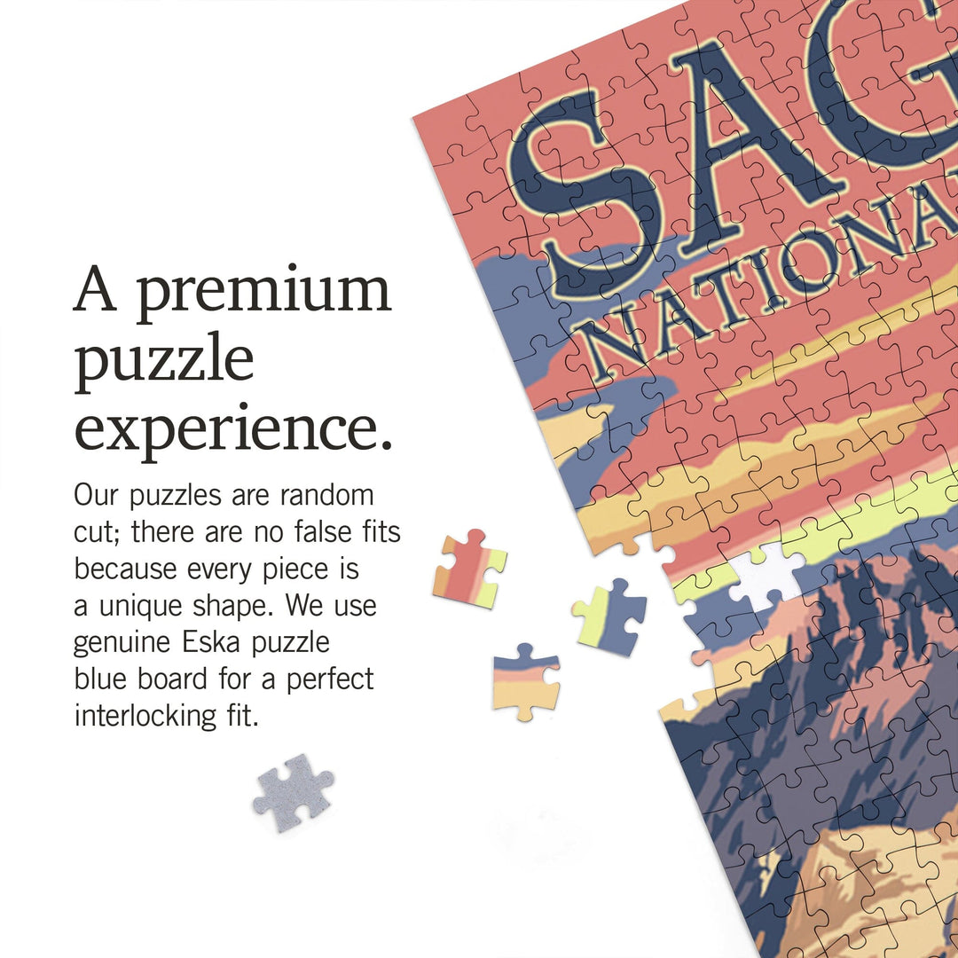 Saguaro National Park, Arizona, Hiking Scene, Jigsaw Puzzle Puzzle Lantern Press 