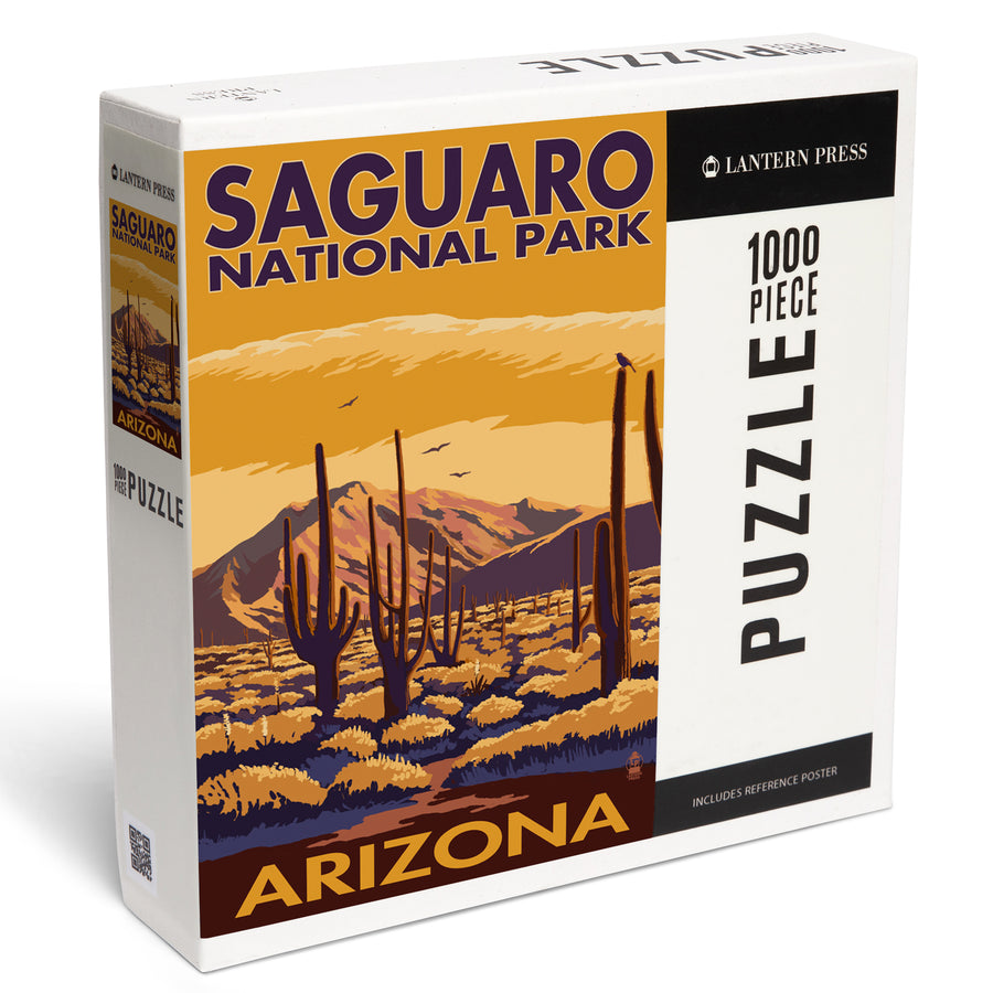 Saguaro National Park, Arizona, Jigsaw Puzzle Puzzle Lantern Press 