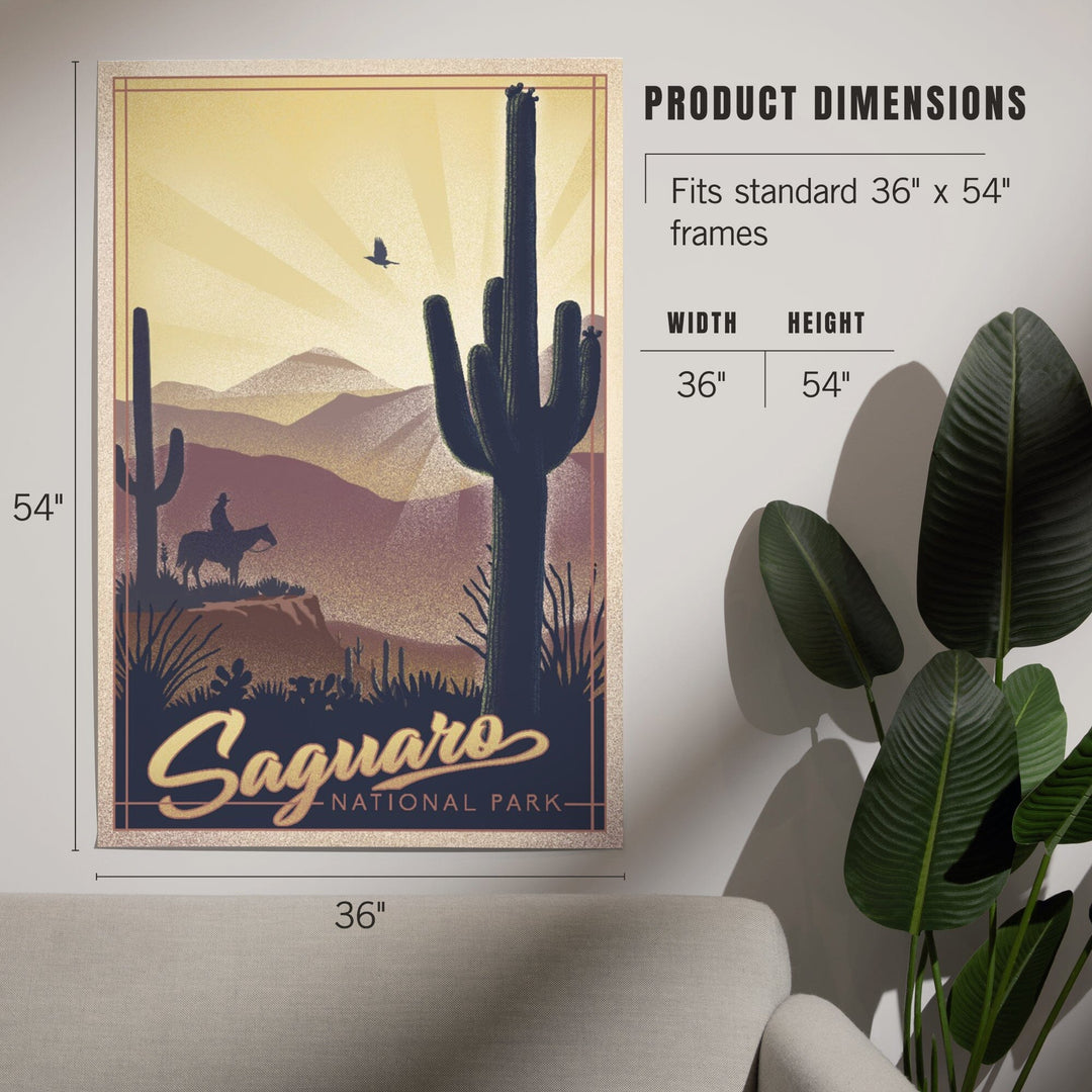 Saguaro National Park, Arizona, Lithograph, Art & Giclee Prints Art Lantern Press 