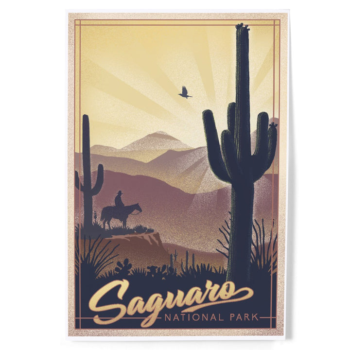 Saguaro National Park, Arizona, Lithograph, Art & Giclee Prints Art Lantern Press 