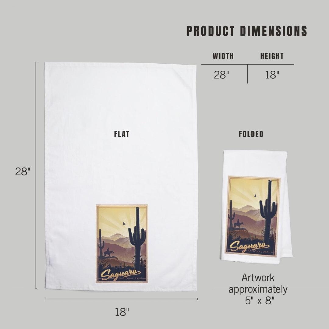 Saguaro National Park, Arizona, Lithograph, Jigsaw Puzzle Kitchen Lantern Press 