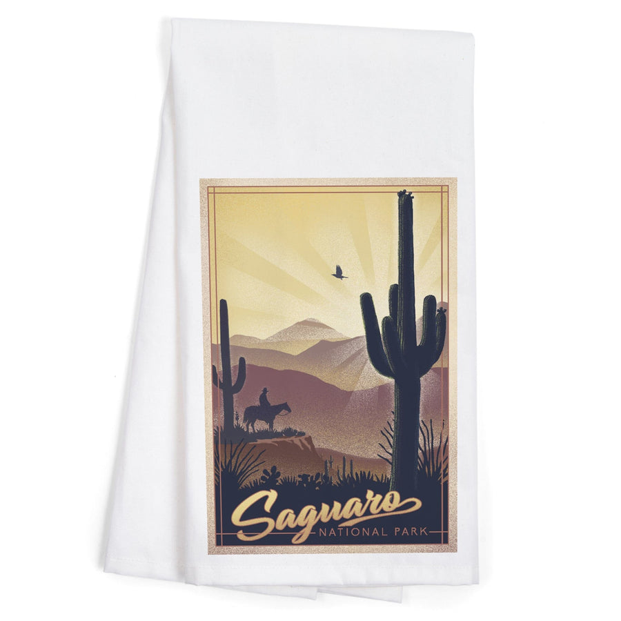 Saguaro National Park, Arizona, Lithograph, Jigsaw Puzzle Kitchen Lantern Press 