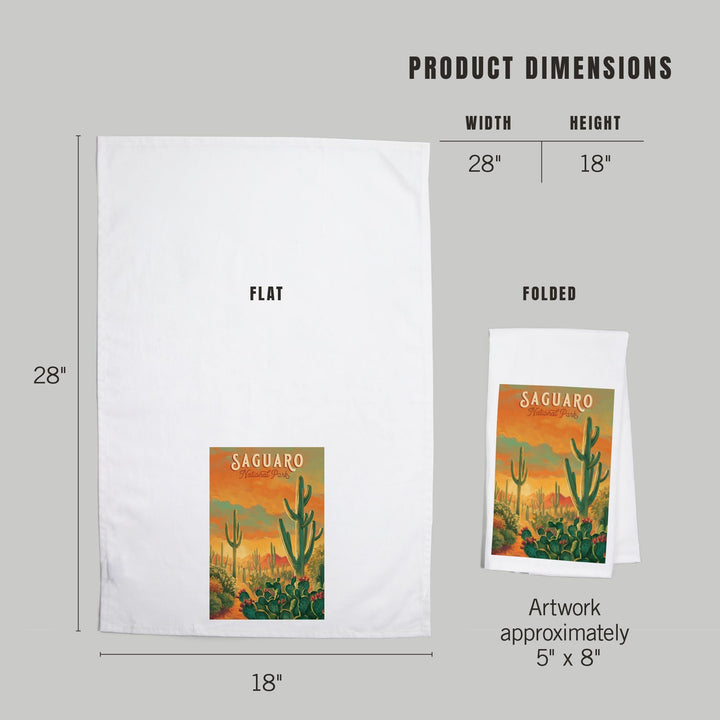 Saguaro National Park, Arizona, Oil Painting National Park Series, Jigsaw Puzzle Kitchen Lantern Press 