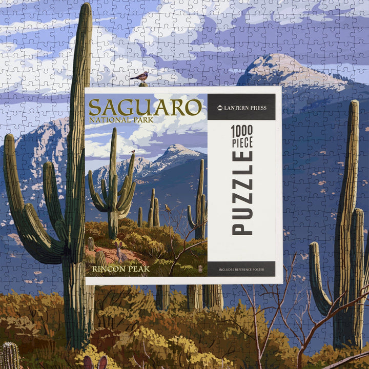 Saguaro National Park, Arizona, Rincon Peak, Jigsaw Puzzle Puzzle Lantern Press 