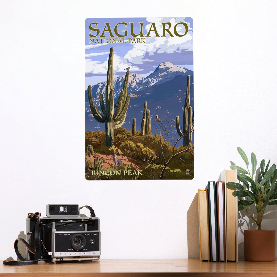 Saguaro National Park, Arizona, Rincon Peak, Metal Signs Metal Lantern Press 