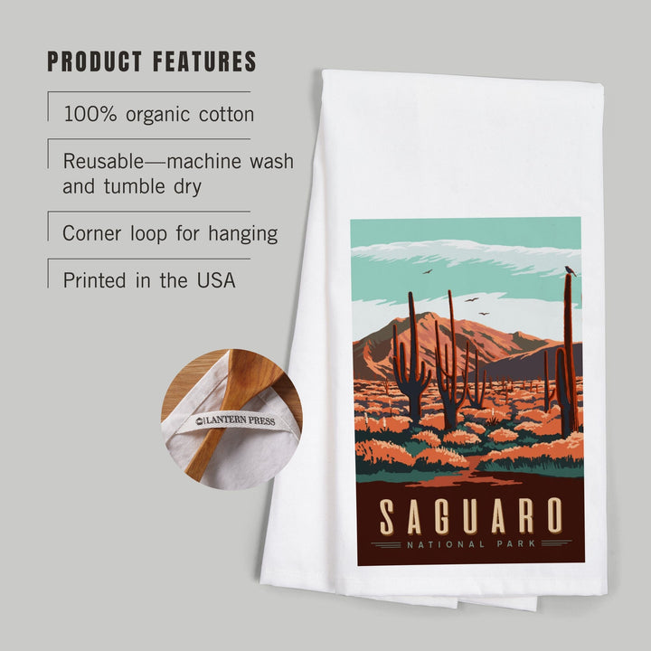 Saguaro National Park, Desert Scene with Cactus, Jigsaw Puzzle Kitchen Lantern Press 