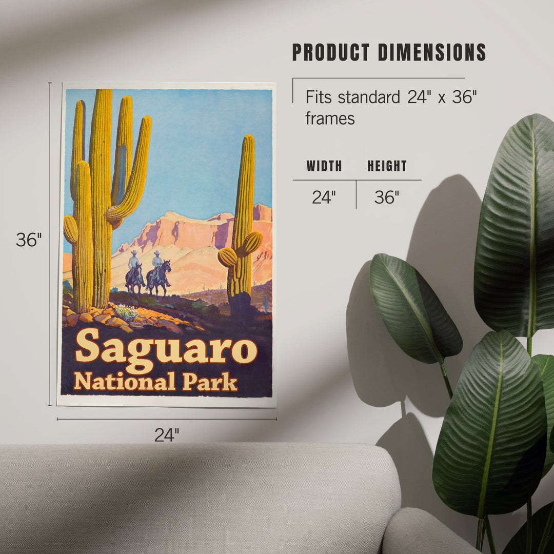 Saguaro National Park Vintage Poster, Art & Giclee Prints Art Lantern Press 