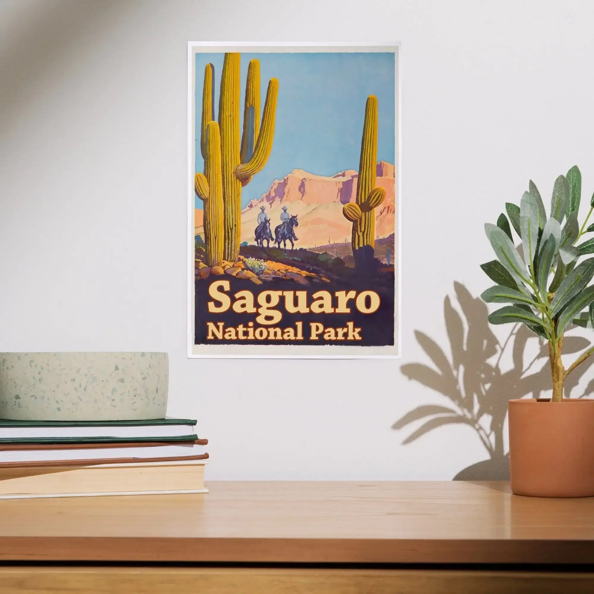 Saguaro National Park Vintage Poster art prints, metal signs