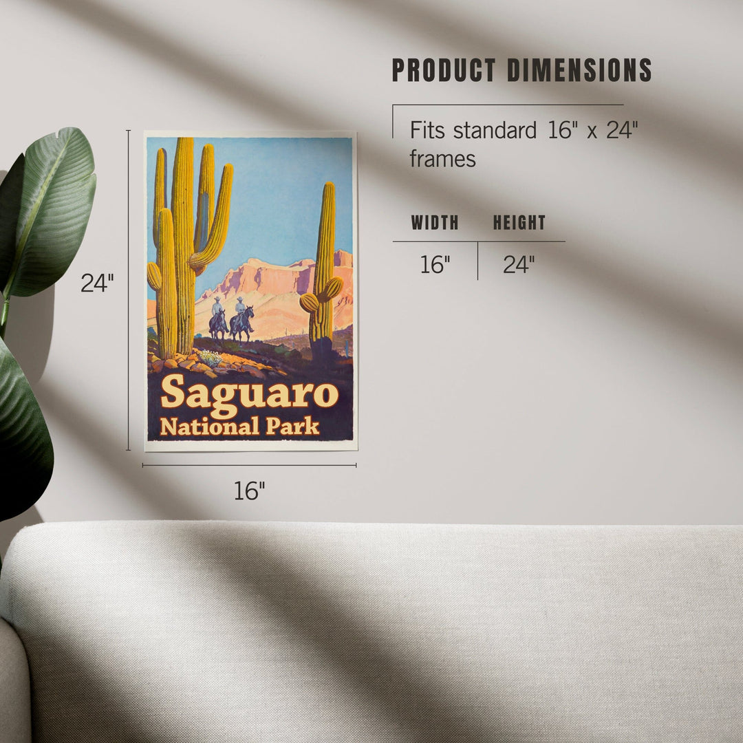Saguaro National Park Vintage Poster, Art & Giclee Prints Art Lantern Press 