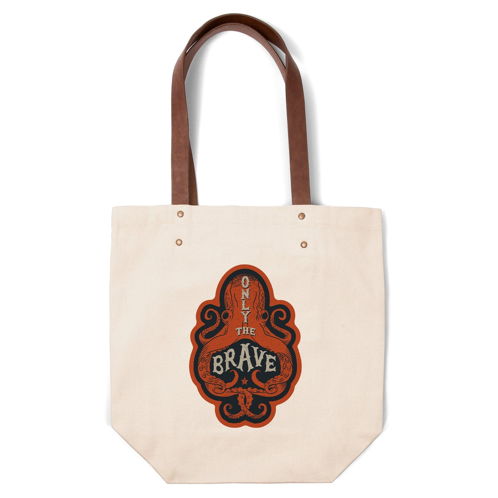 Sailor's Pride Collection, Octopus, Only The Brave, Contour, Accessory Go Bag Totes Lantern Press 