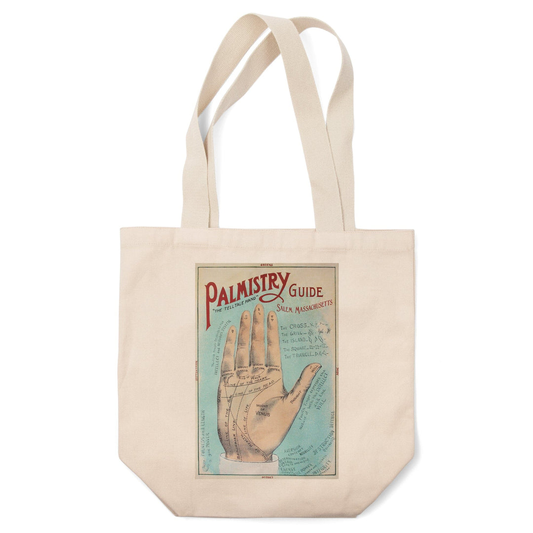 Salem, Massachusetts, A Picture of Good Health, Palmistry Chart Lithograph, Vintage Artwork, Tote Bag Totes Lantern Press 