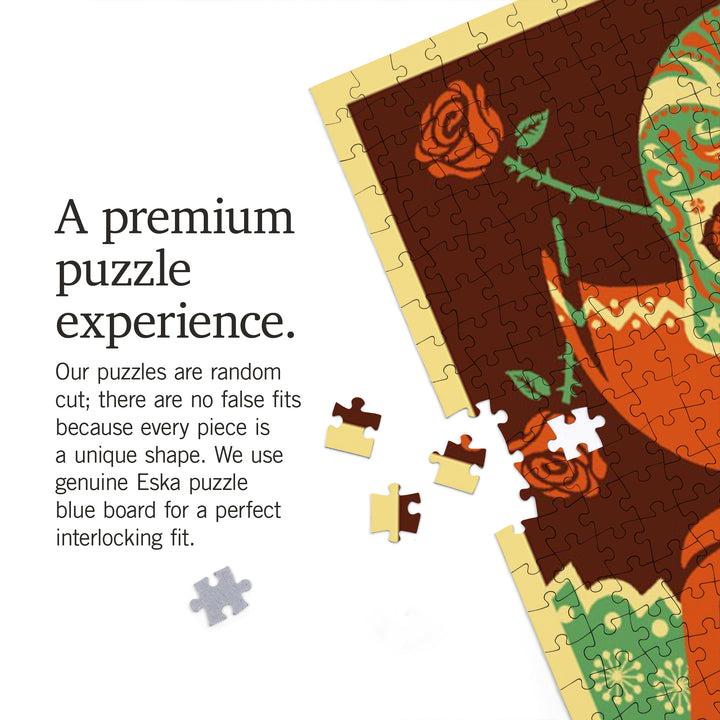 San Antonio, Texas, Dia de los Muertos (Day of the Dead), Lucha Libre del Fuego Press, Jigsaw Puzzle Puzzle Lantern Press 