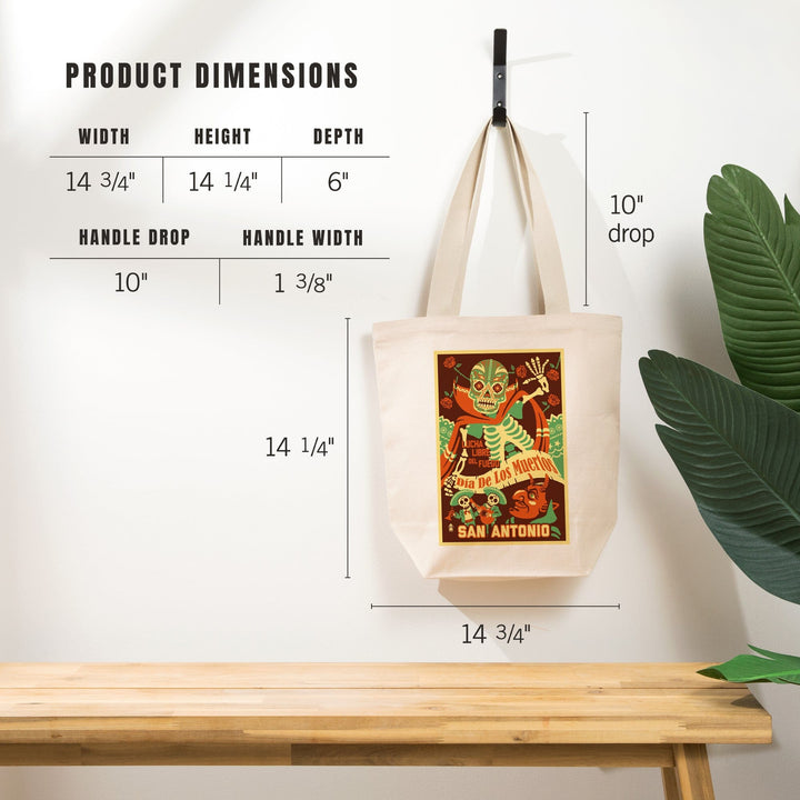 San Antonio, Texas, Dia de los Muertos (Day of the Dead), Lucha Libre del Fuego Press, Tote Bag Totes Lantern Press 