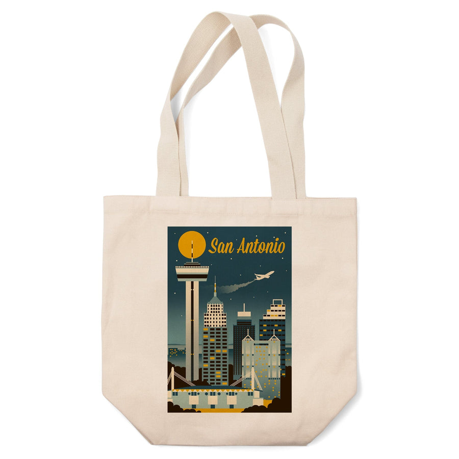 San Antonio, Texas, Retro Skyline Classic, Tote Bag Totes Lantern Press 