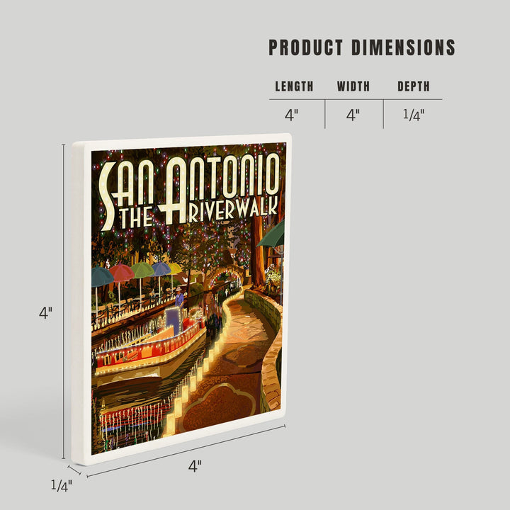 San Antonio, Texas, The Riverwalk, Coasters Coasters Lantern Press 