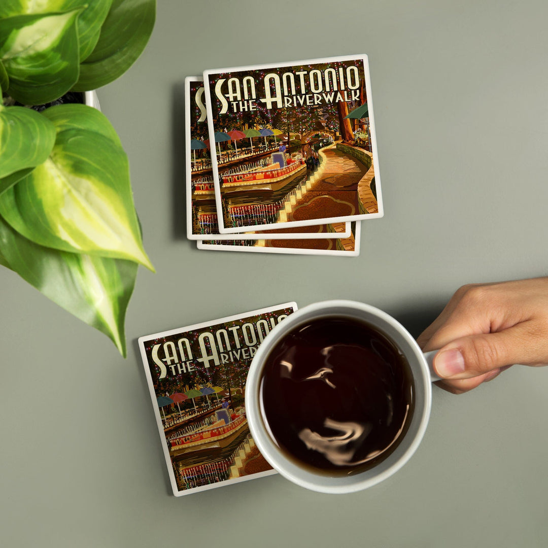 San Antonio, Texas, The Riverwalk, Coasters Coasters Lantern Press 