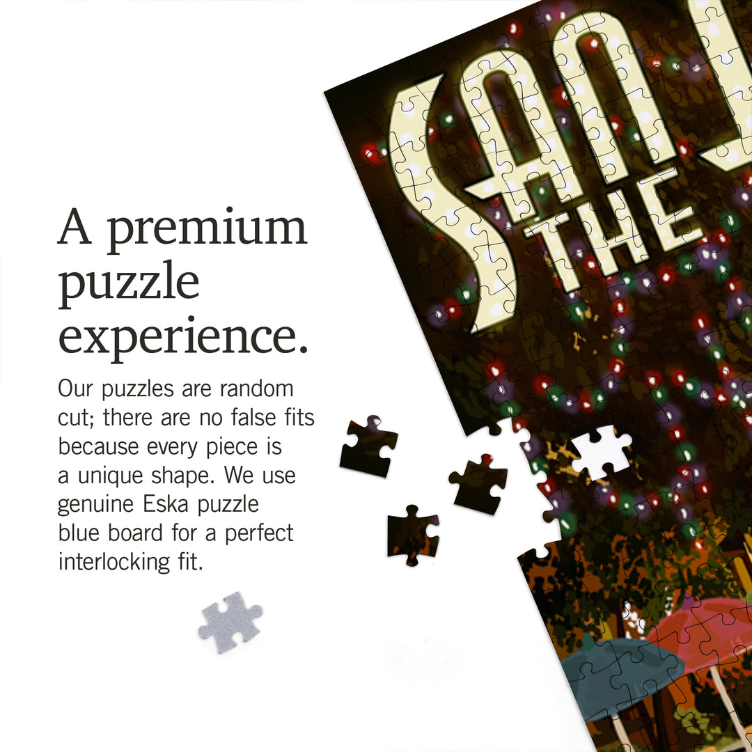 San Antonio, Texas, The Riverwalk, Jigsaw Puzzle Puzzle Lantern Press 