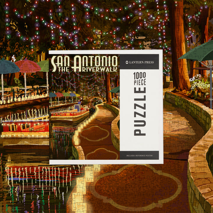 San Antonio, Texas, The Riverwalk, Jigsaw Puzzle Puzzle Lantern Press 