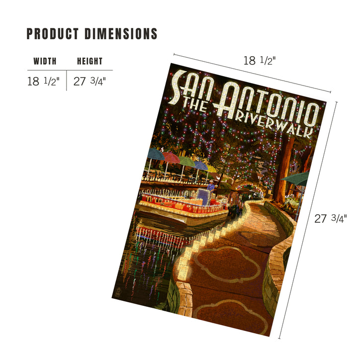 San Antonio, Texas, The Riverwalk, Jigsaw Puzzle Puzzle Lantern Press 