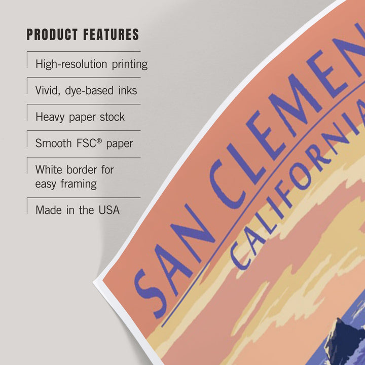 San Clemente, California, Woody on Beach, Art & Giclee Prints Art Lantern Press 