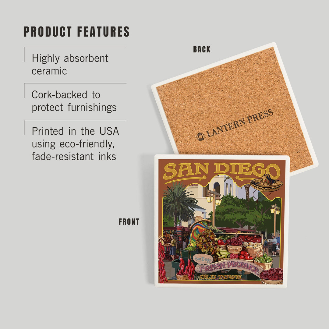 San Diego, California, Old Town, Coasters Coasters Lantern Press 