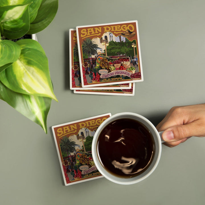 San Diego, California, Old Town, Coasters Coasters Lantern Press 