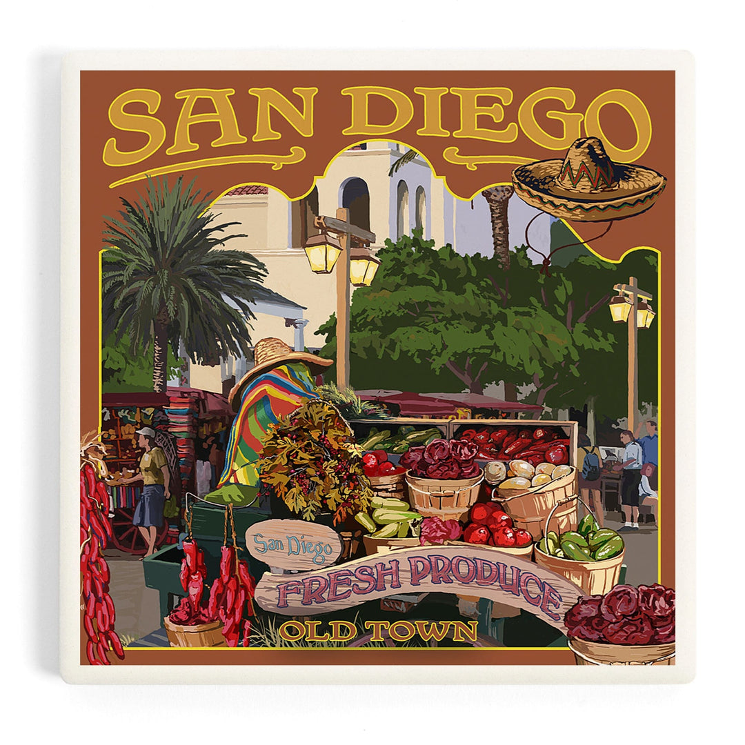 San Diego, California, Old Town, Coasters Coasters Lantern Press Coaster 